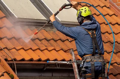 Démoussage et hydrofuge de toiture à Luchapt